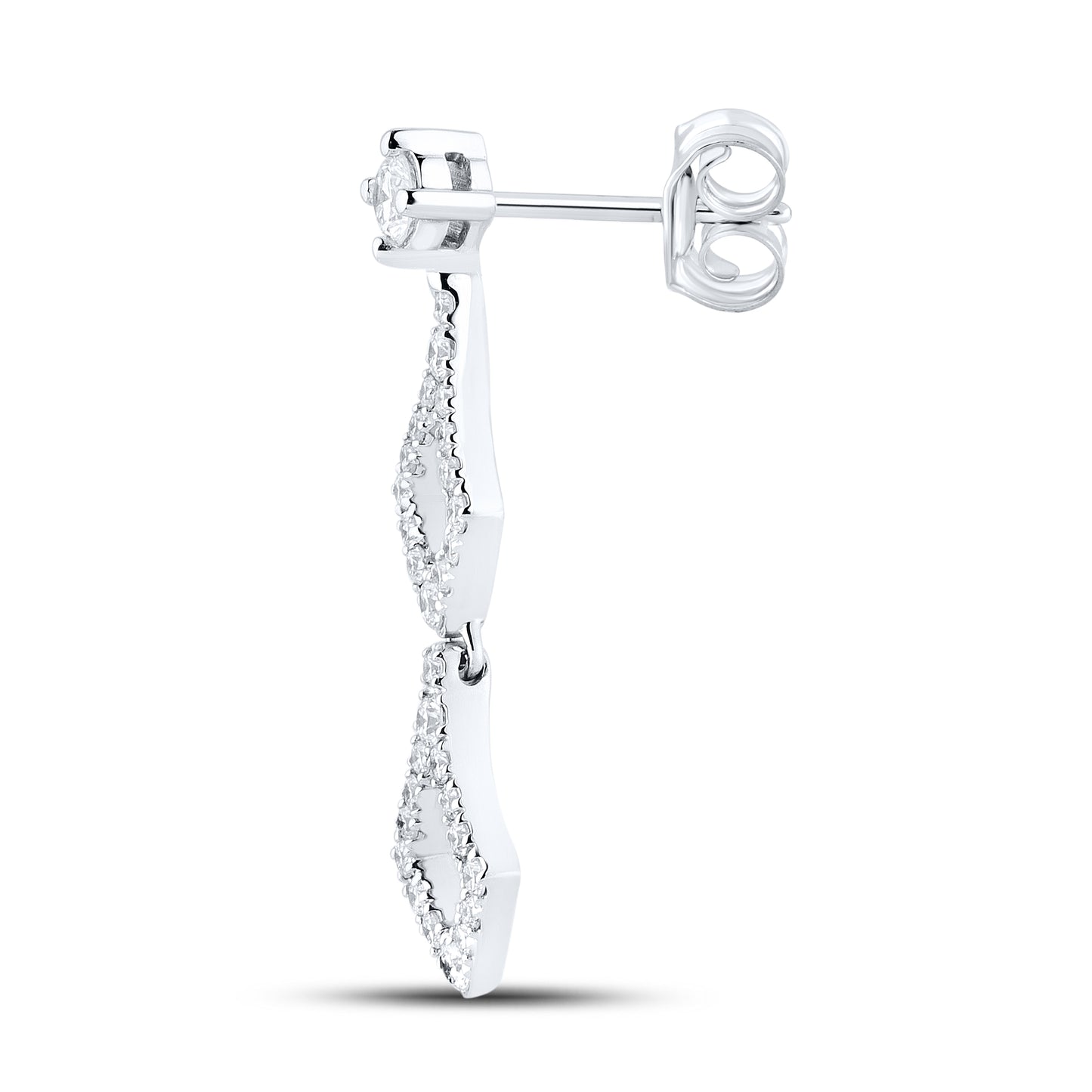 14kt White Gold 0.60 CTW Lab Diamond Earrings