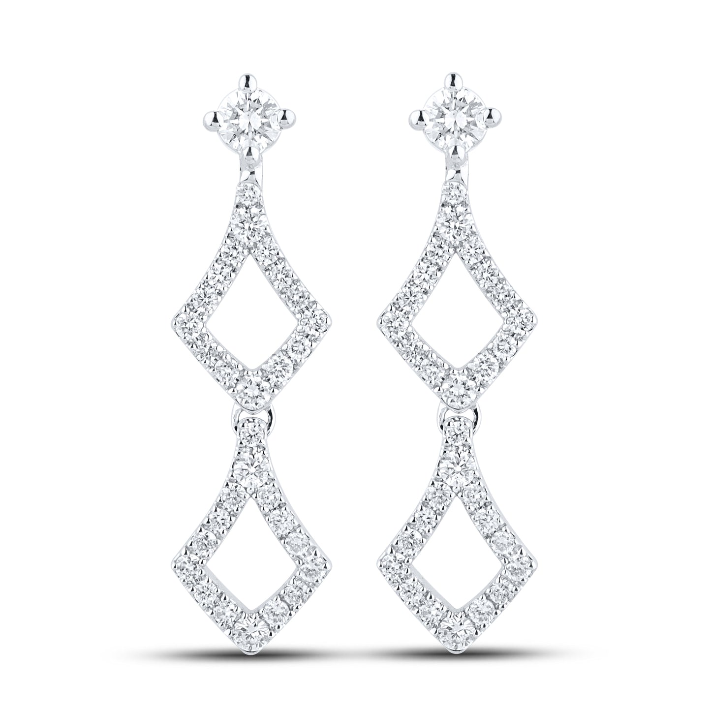 14kt White Gold 0.60 CTW Lab Diamond Earrings