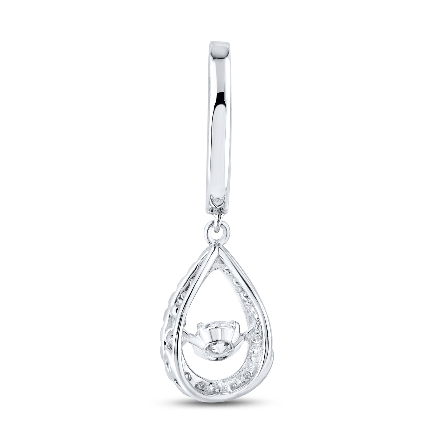 14kt White Gold 0.78 CTW Lab Diamond Hoops
