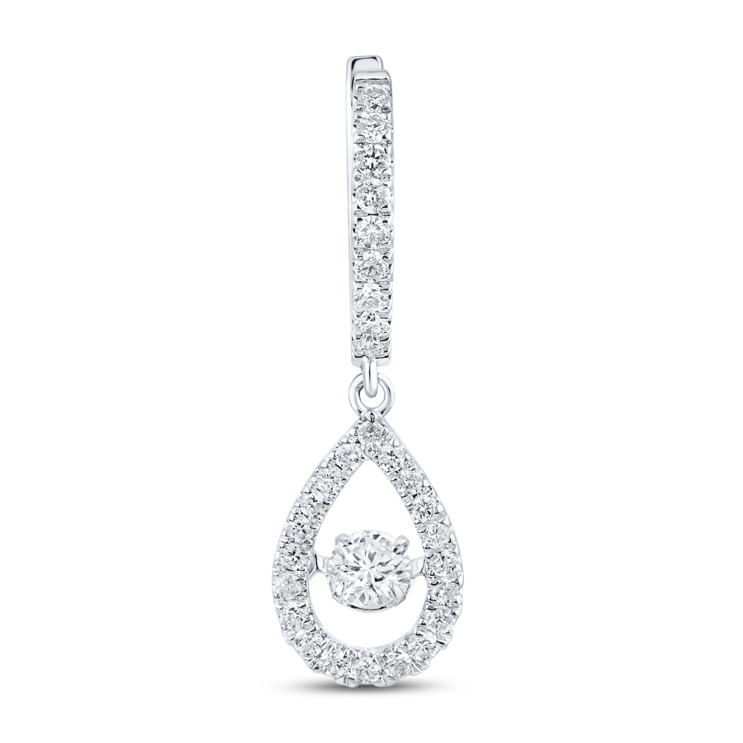 14kt White Gold 0.78 CTW Lab Diamond Hoops