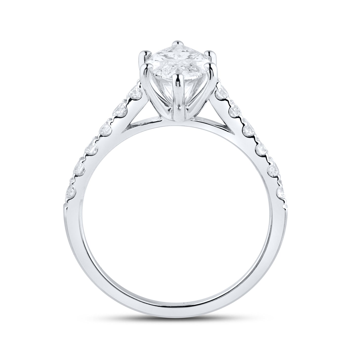 14kt White Gold 1.94 CTW Marquise Lab Diamond Ring