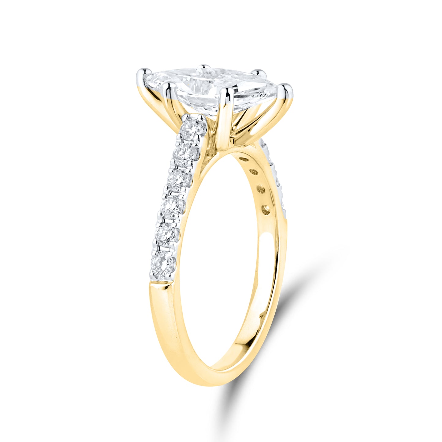14kt Yellow Gold 1.9 CTW Marquise Lab Diamond Ring