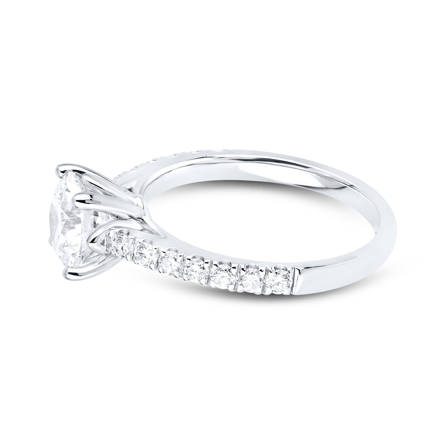 14kt White Gold 1.96 CTW Round Lab Diamond Ring