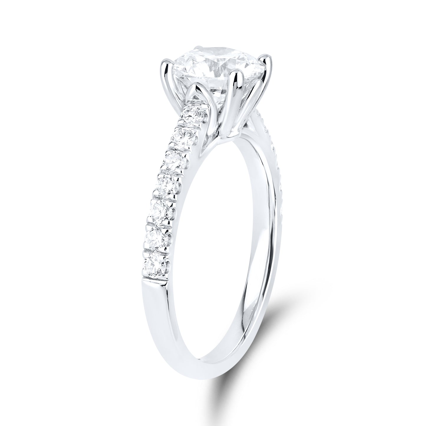 14kt White Gold 1.96 CTW Round Lab Diamond Ring