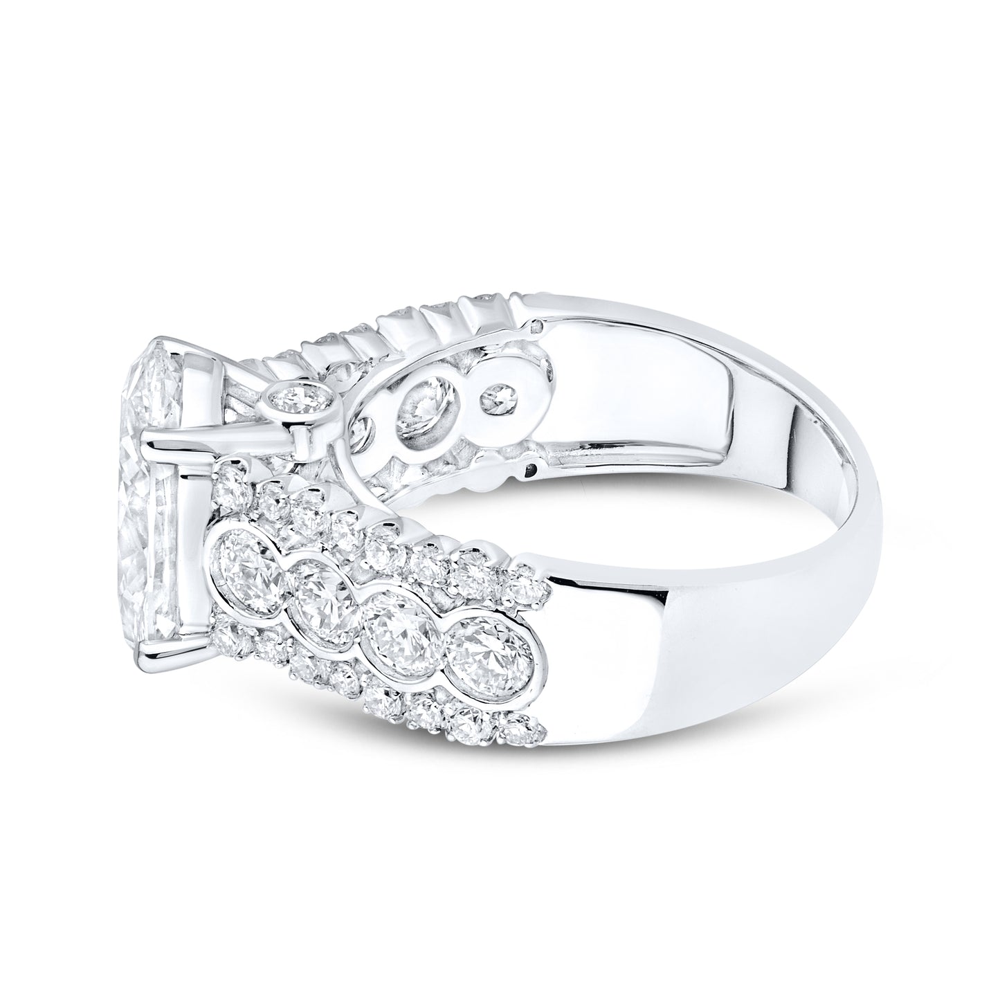 14kt White Gold 4.46ctw Lab Diamond Ring