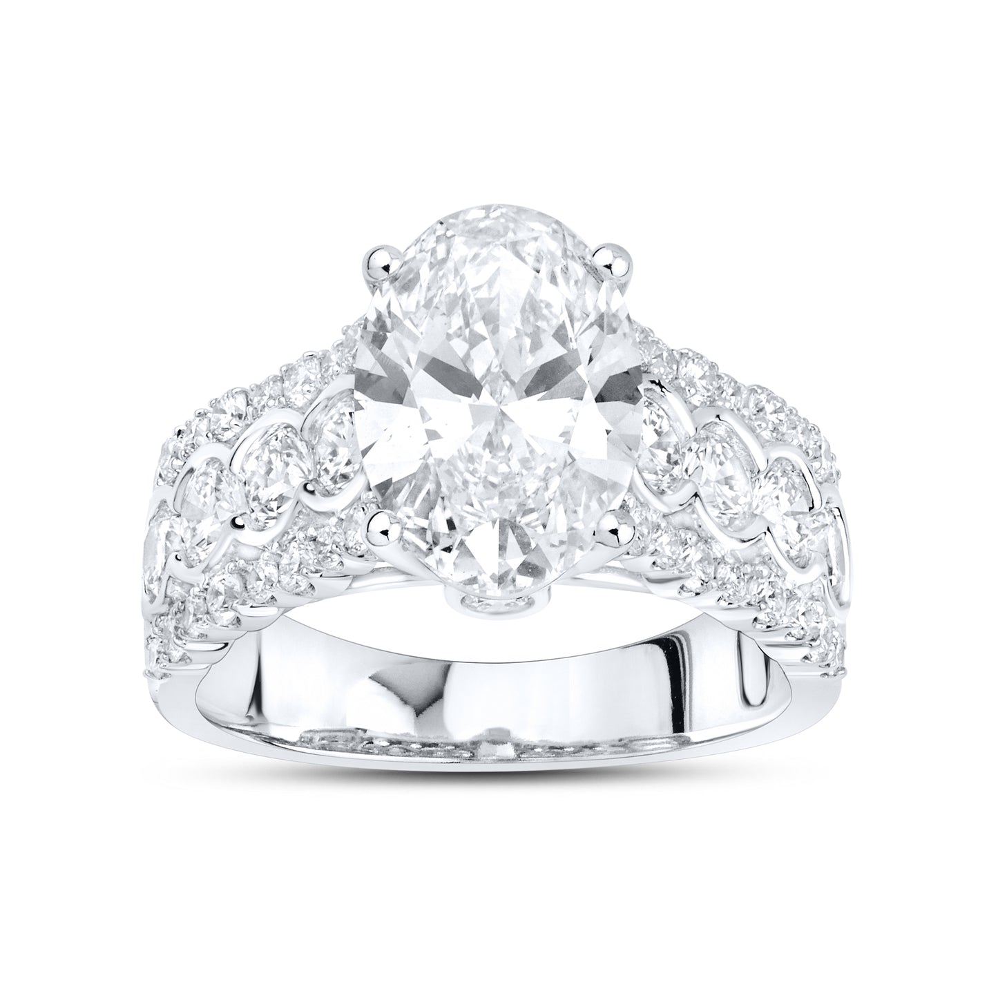 14kt White Gold 4.46ctw Lab Diamond Ring