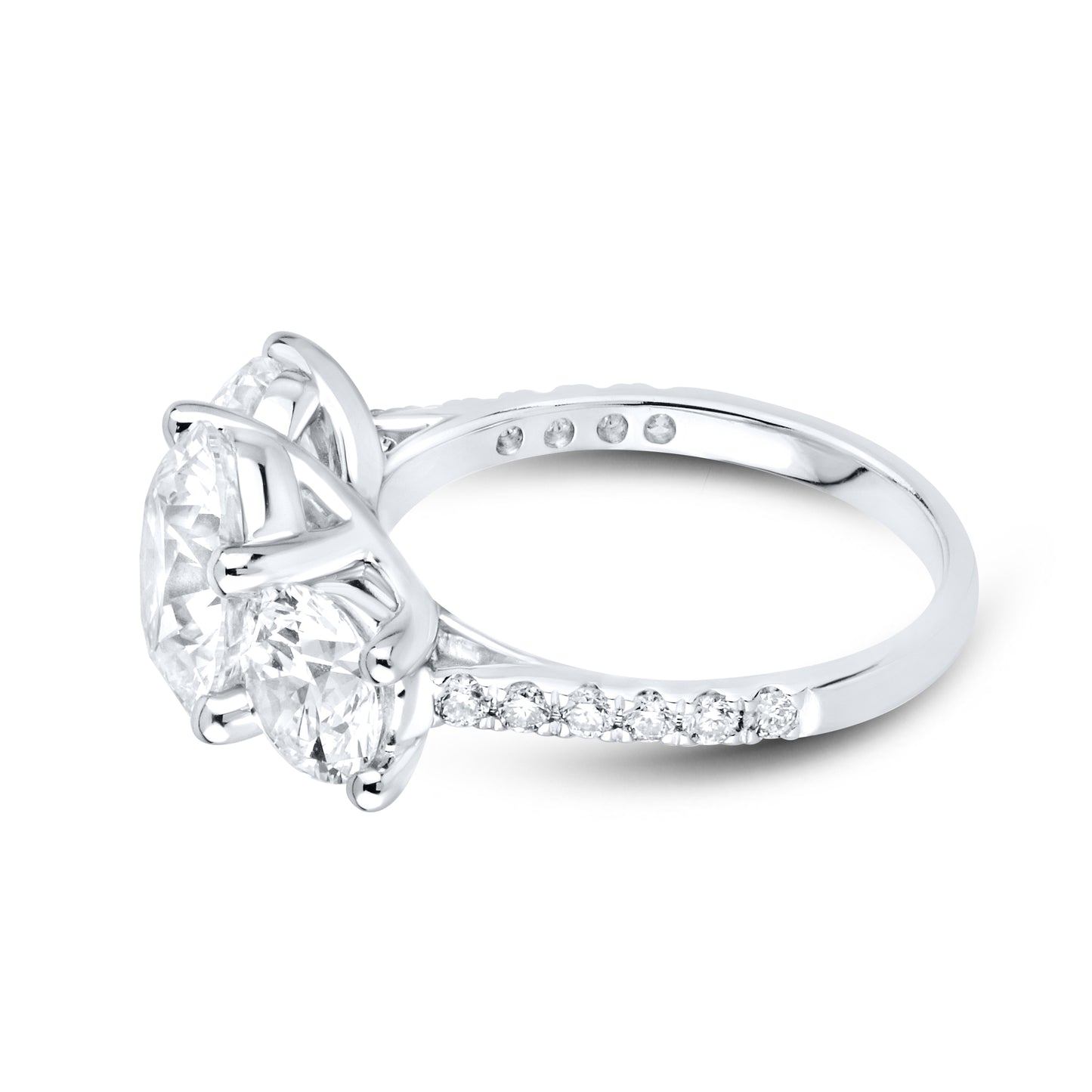 14kt White Gold 5.34 CTW Lab Diamond Ring