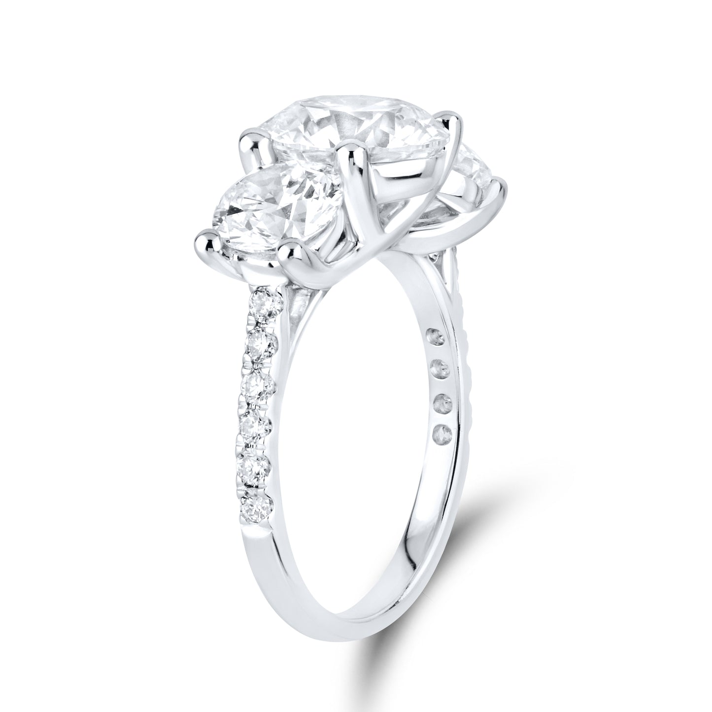 14kt White Gold 5.34 CTW Lab Diamond Ring