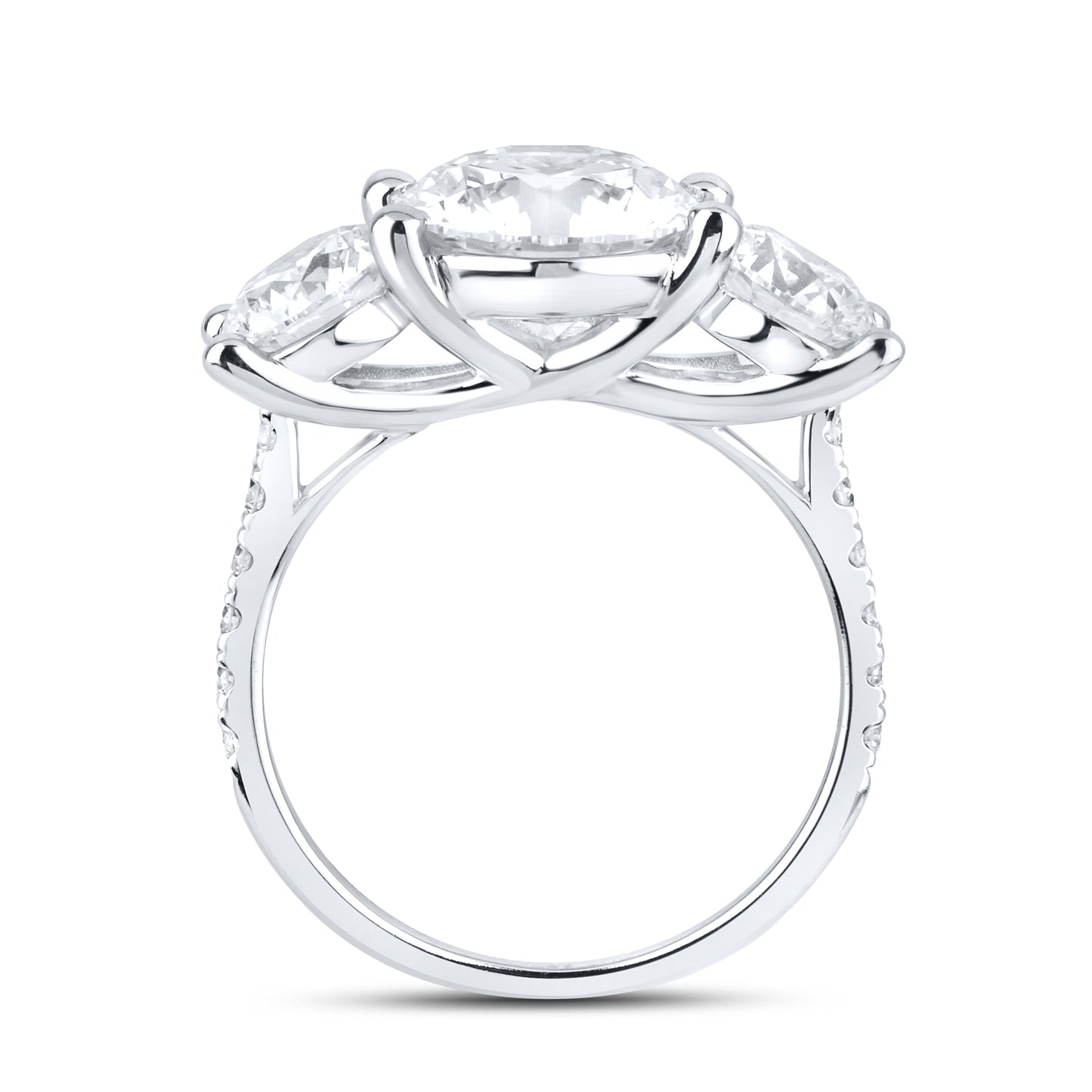 14kt White Gold 5.34 CTW Lab Diamond Ring