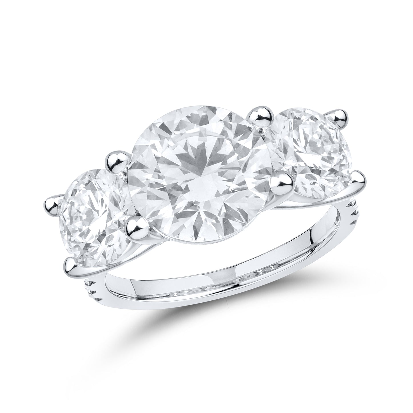 14kt White Gold 5.34 CTW Lab Diamond Ring