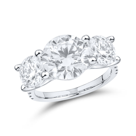 14kt White Gold 5.34 CTW Lab Diamond Ring