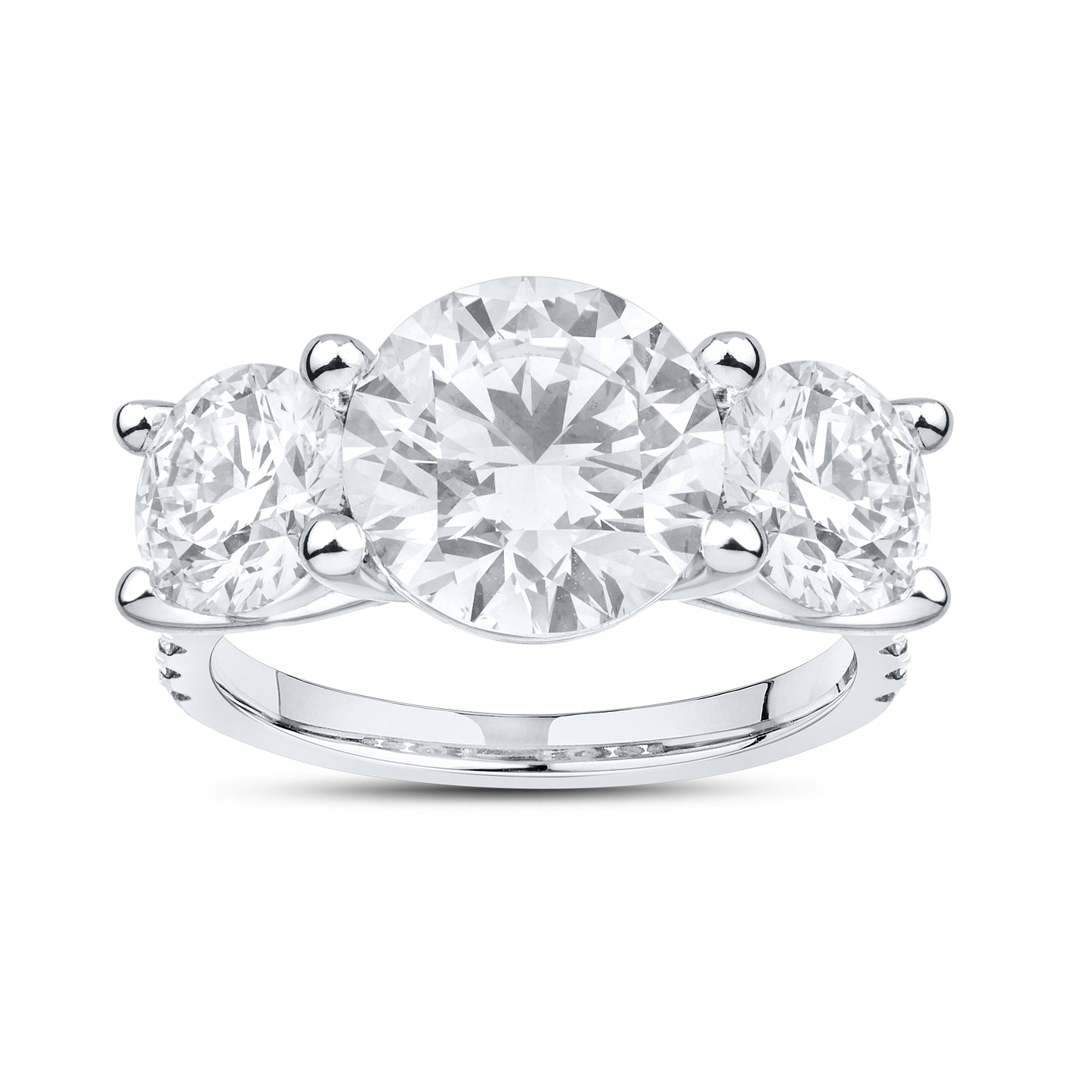 14kt White Gold 5.34 CTW Lab Diamond Ring