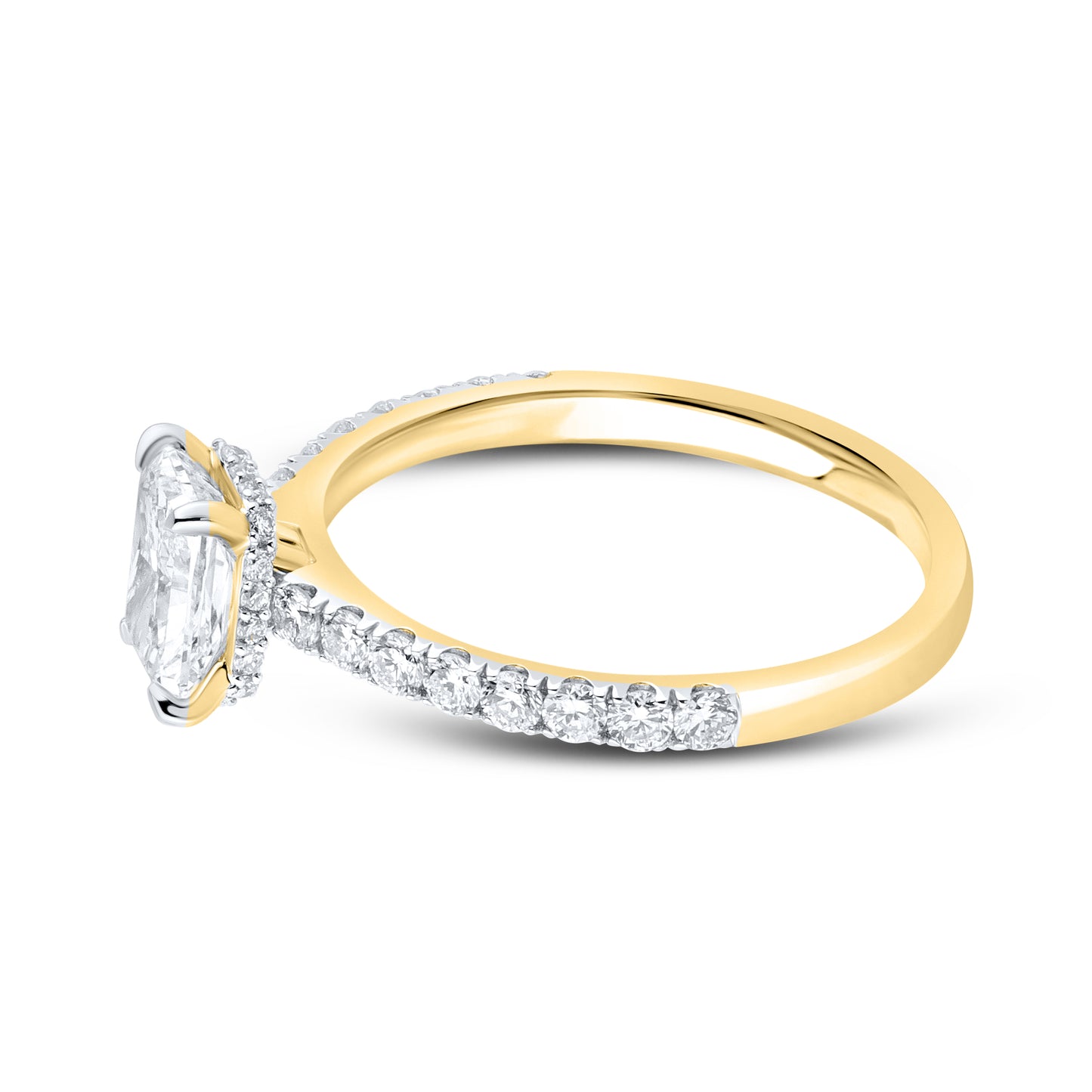 14kt Yellow Gold 1.55 CTW Radiant Lab Diamond Ring
