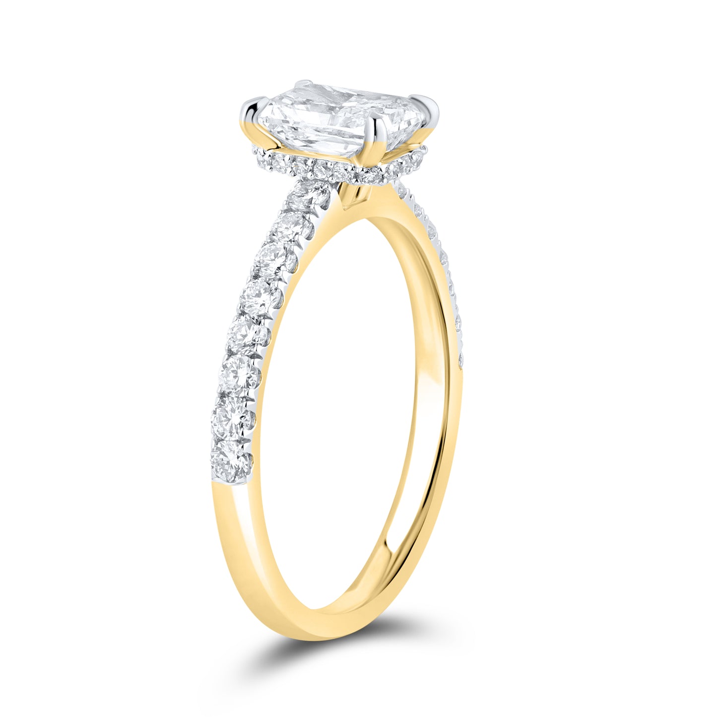 14kt Yellow Gold 1.55 CTW Radiant Lab Diamond Ring