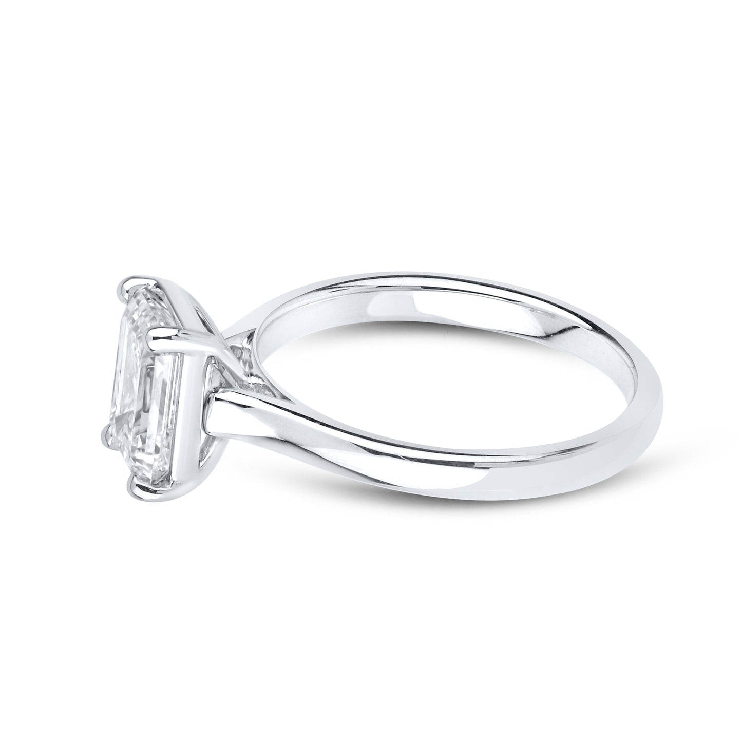 14kt White Gold 2.01 CTW Emerald Lab Diamond Ring