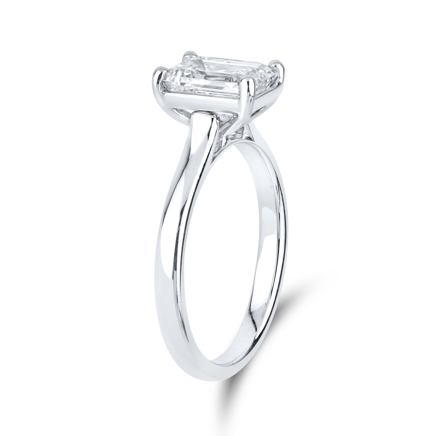 14kt White Gold 2.01 CTW Emerald Lab Diamond Ring