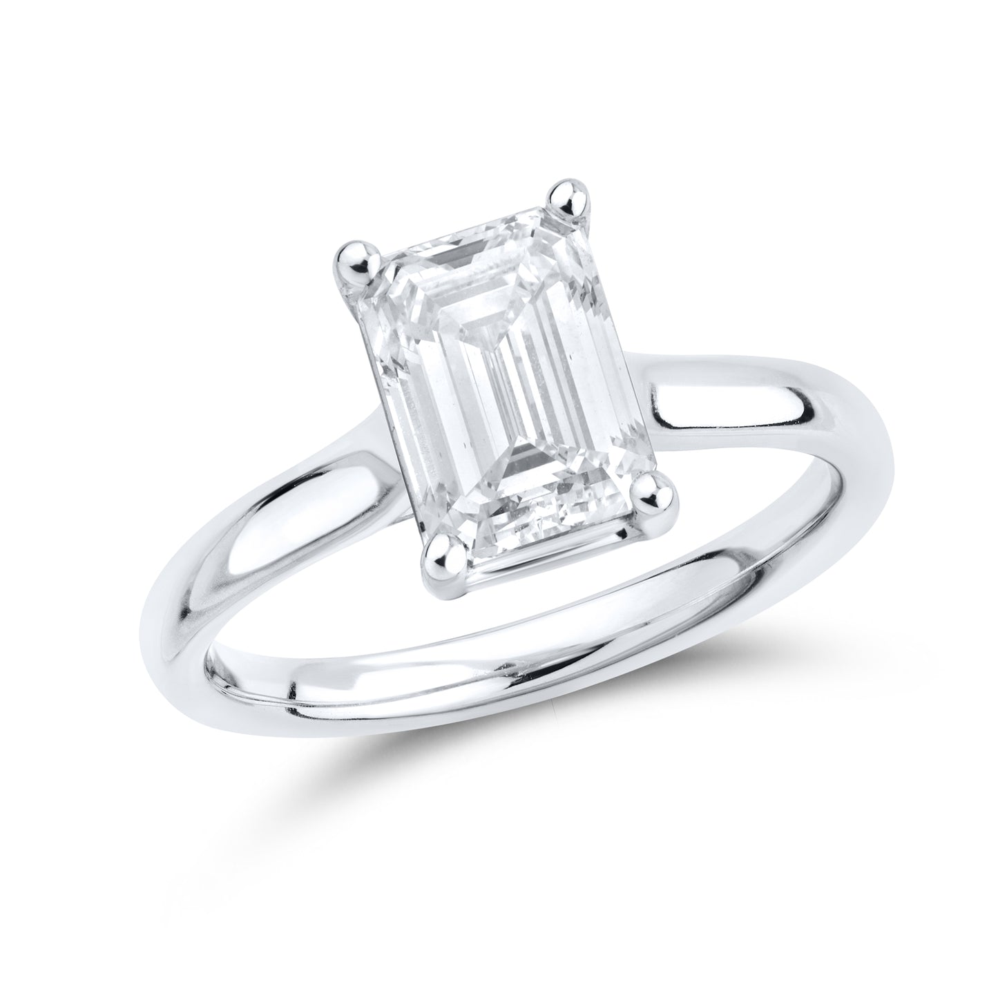 14kt White Gold 2.01 CTW Emerald Lab Diamond Ring