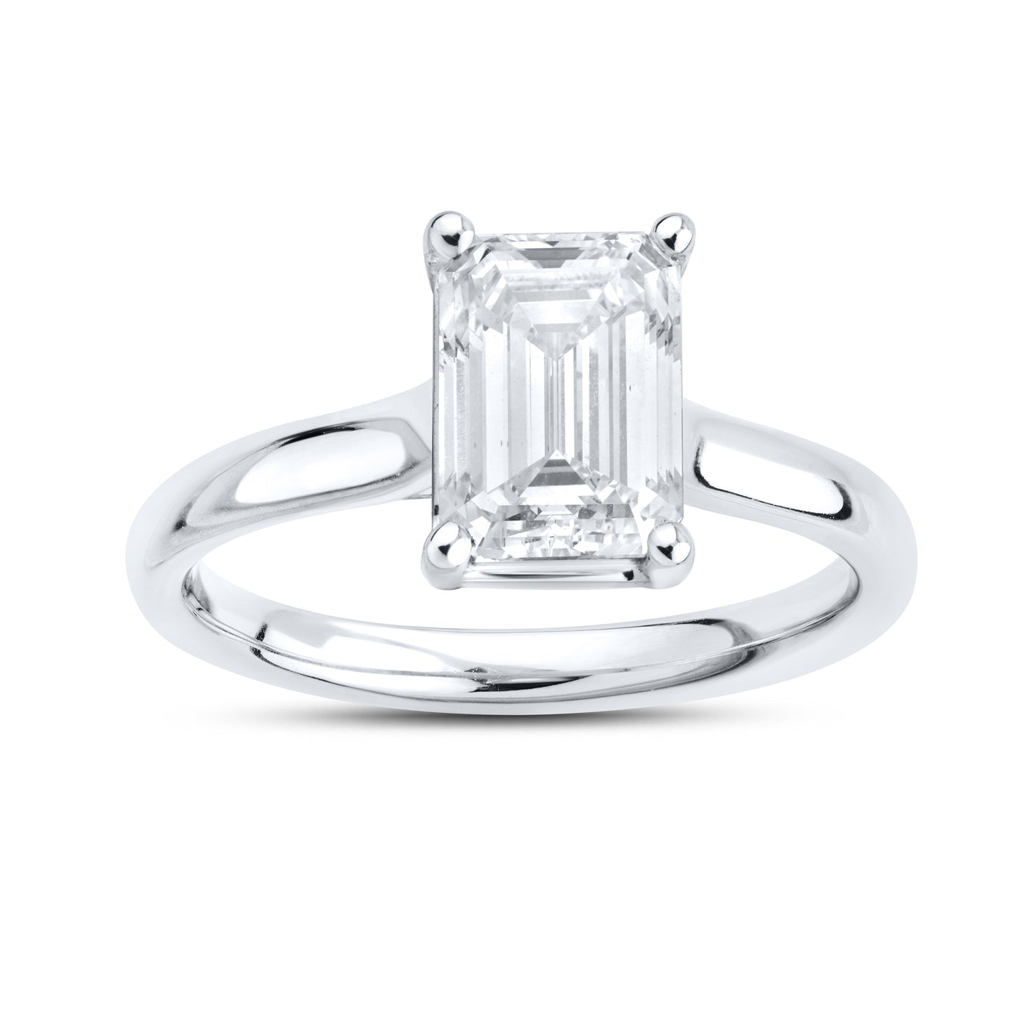 14kt White Gold 2.01 CTW Emerald Lab Diamond Ring