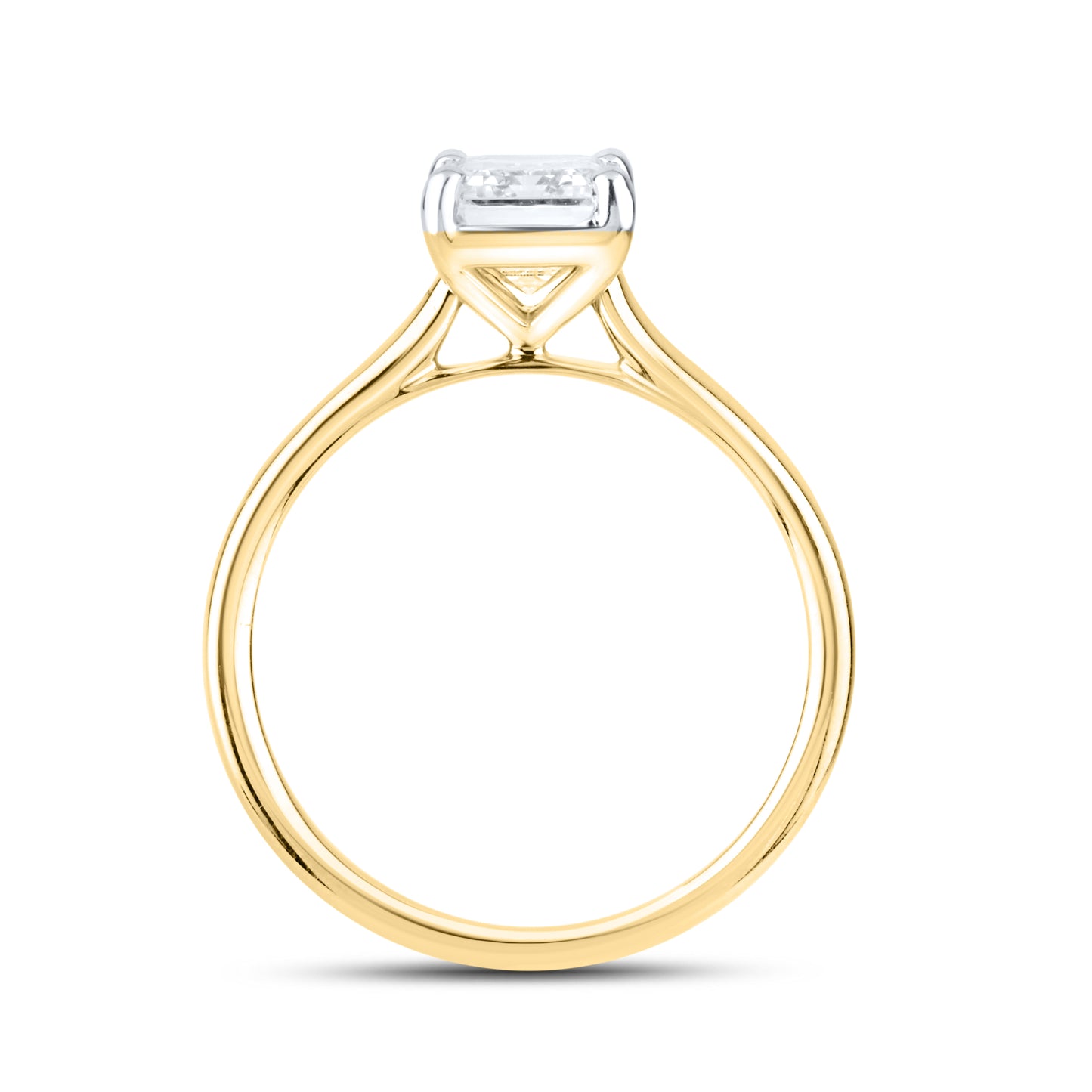 14kt Yellow Gold 2.03ctw Emerald cut Lab Diamond ring