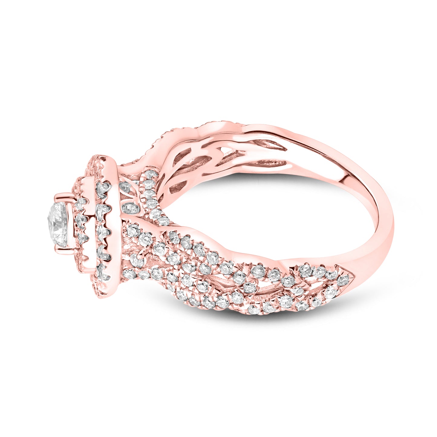 14kt Rose Gold 1 CTW Lab Diamond Ring