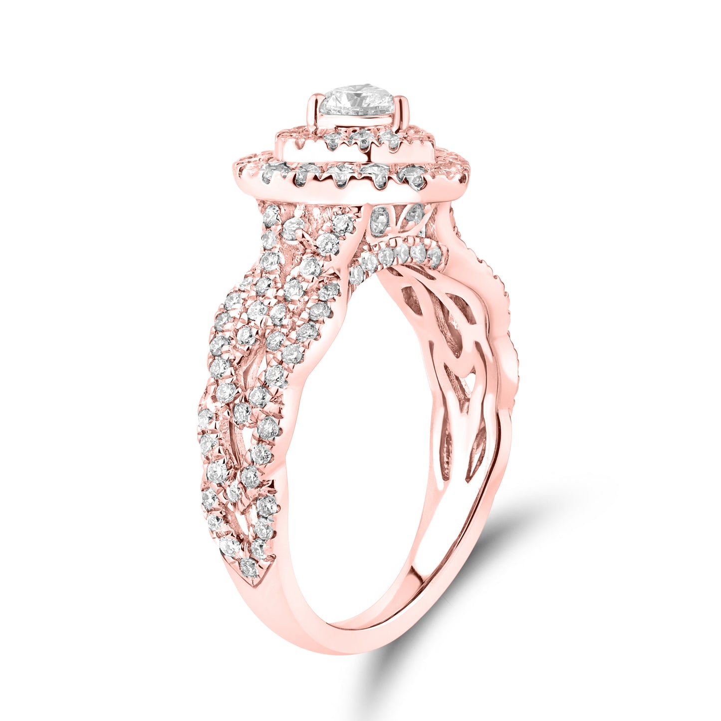 14kt Rose Gold 1 CTW Lab Diamond Ring
