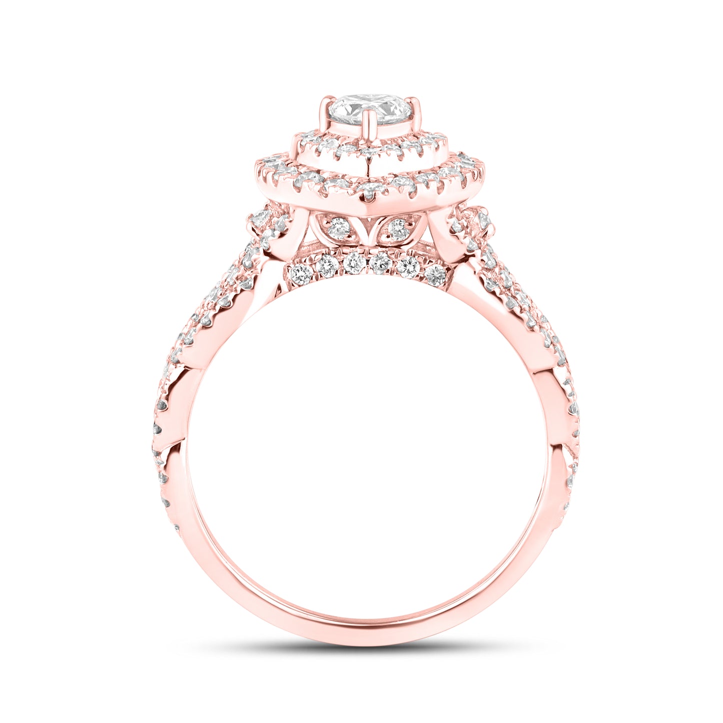 14kt Rose Gold 1 CTW Lab Diamond Ring