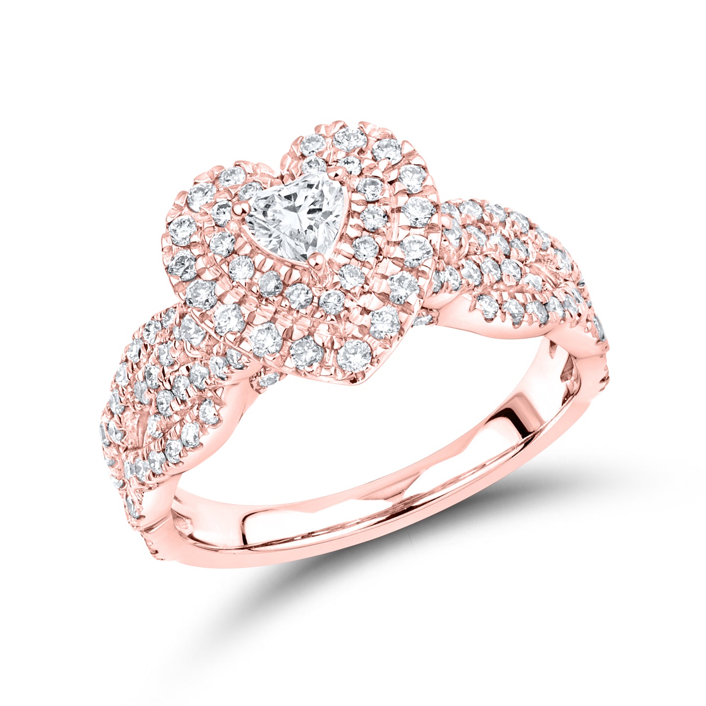 14kt Rose Gold 1 CTW Lab Diamond Ring