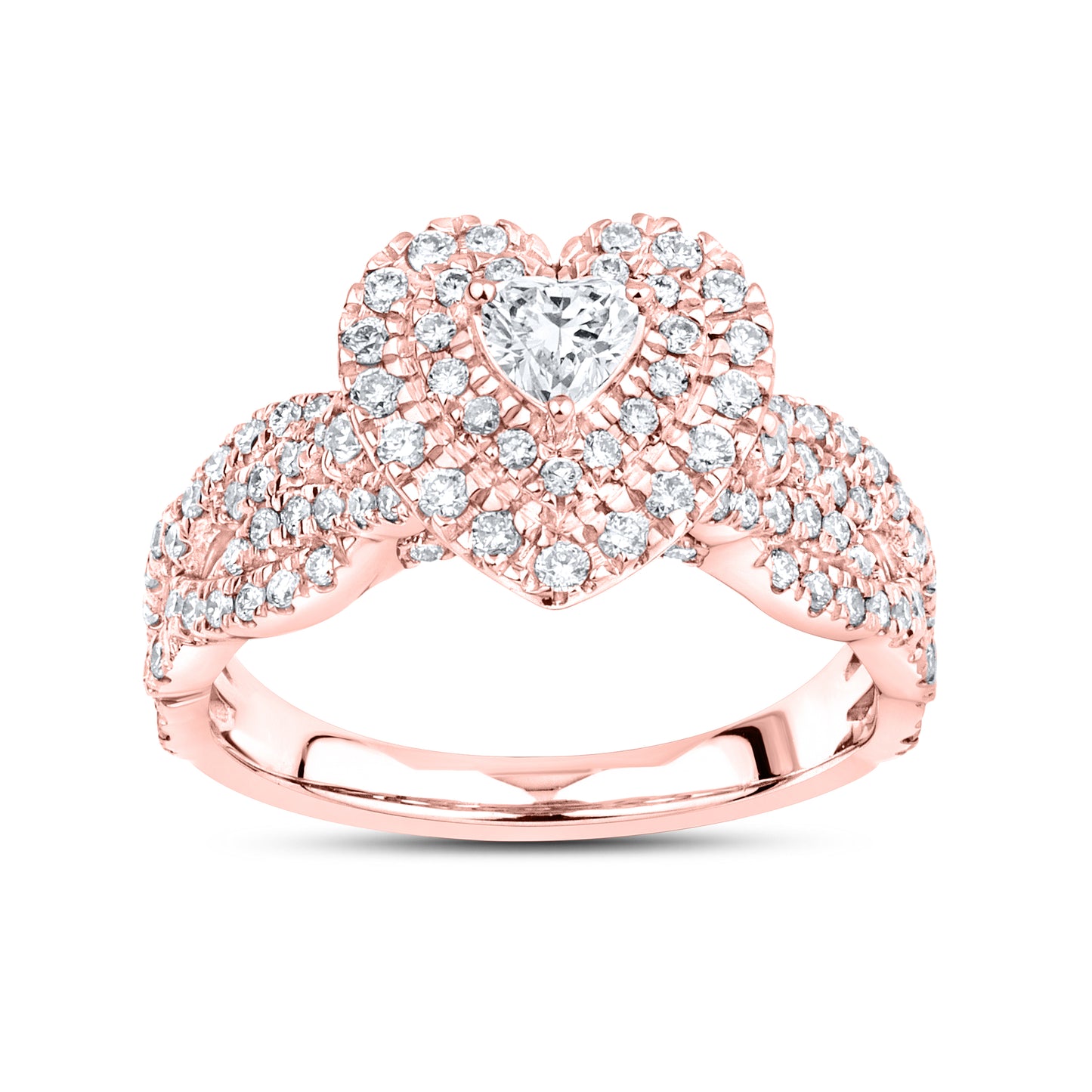 14kt Rose Gold 1 CTW Lab Diamond Ring