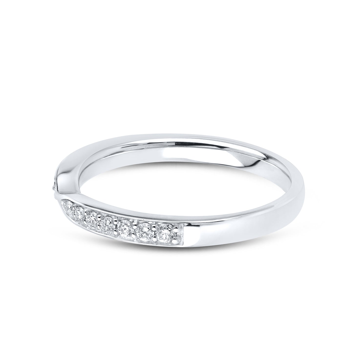 14kt White Gold 0.19 CTW Natural Diamond Band