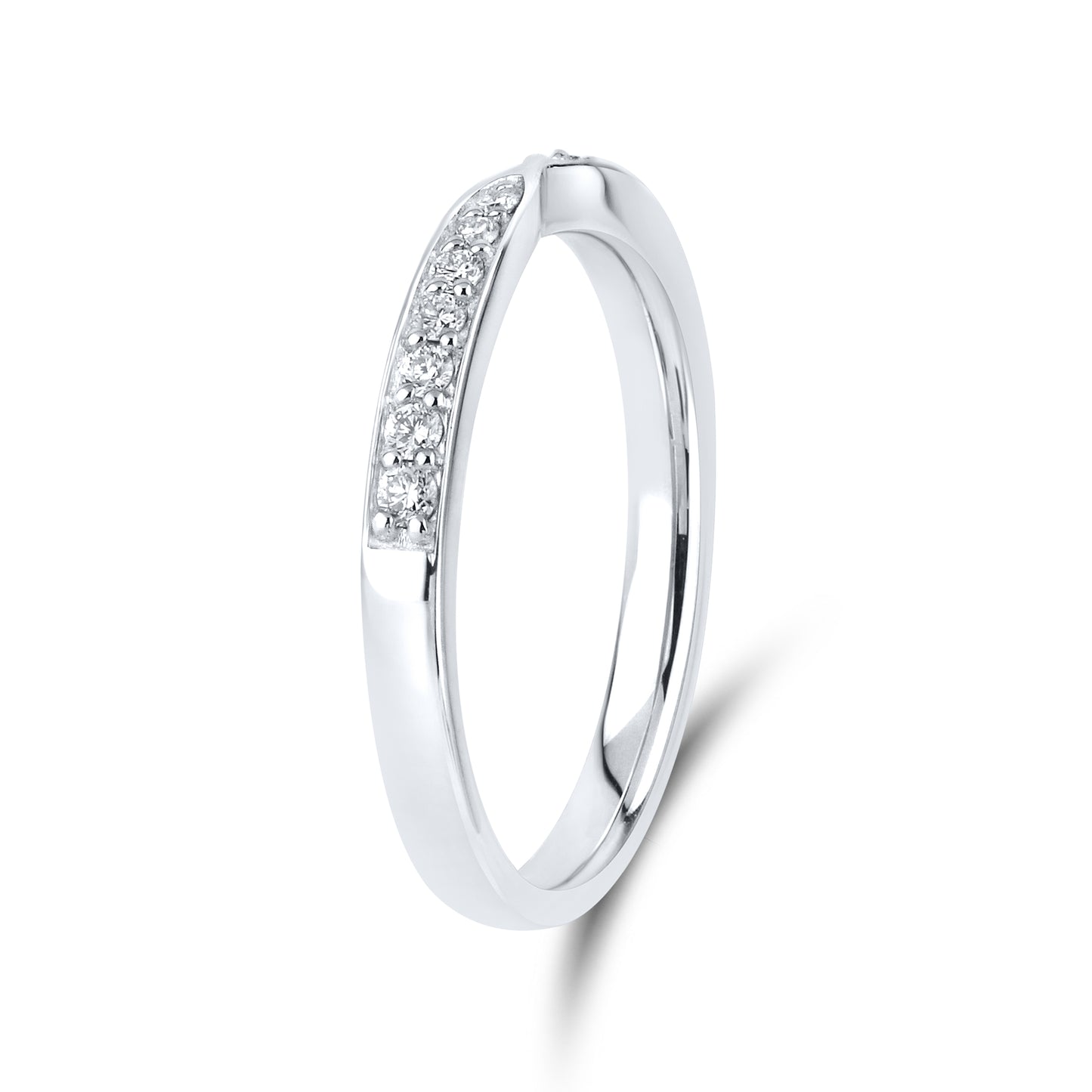 14kt White Gold 0.19 CTW Natural Diamond Band