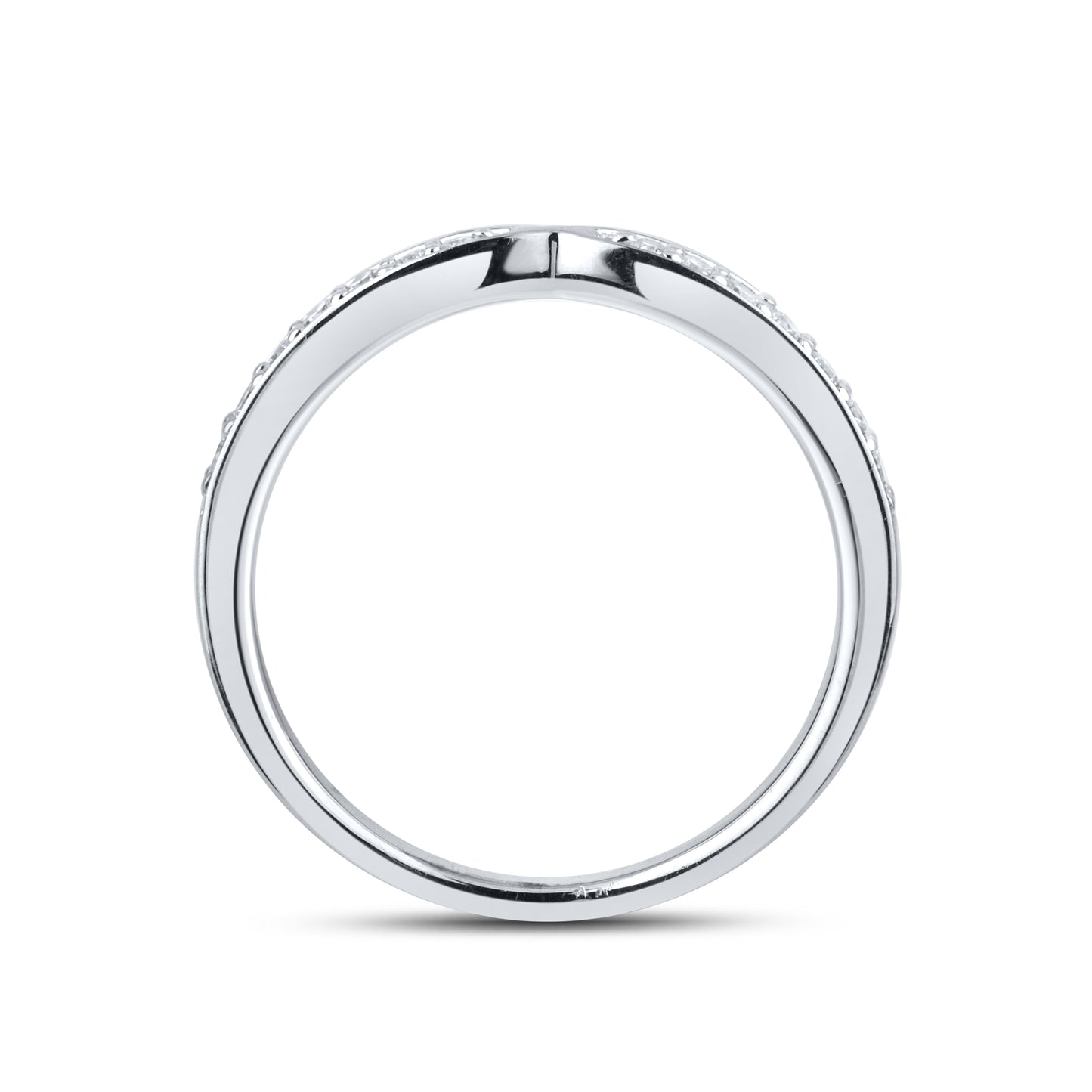 14kt White Gold 0.19 CTW Natural Diamond Band