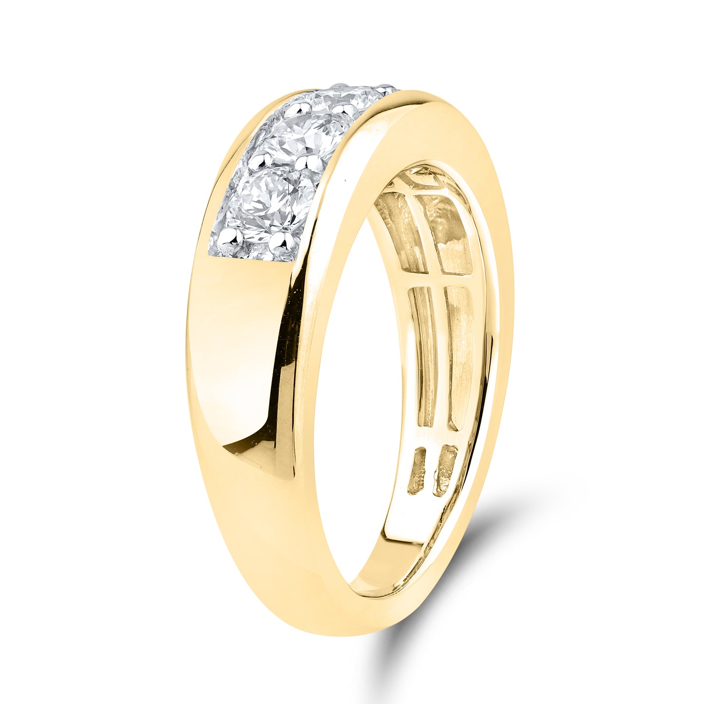 14kt Yellow Gold 1.53 CTW Lab Diamond Mens Band