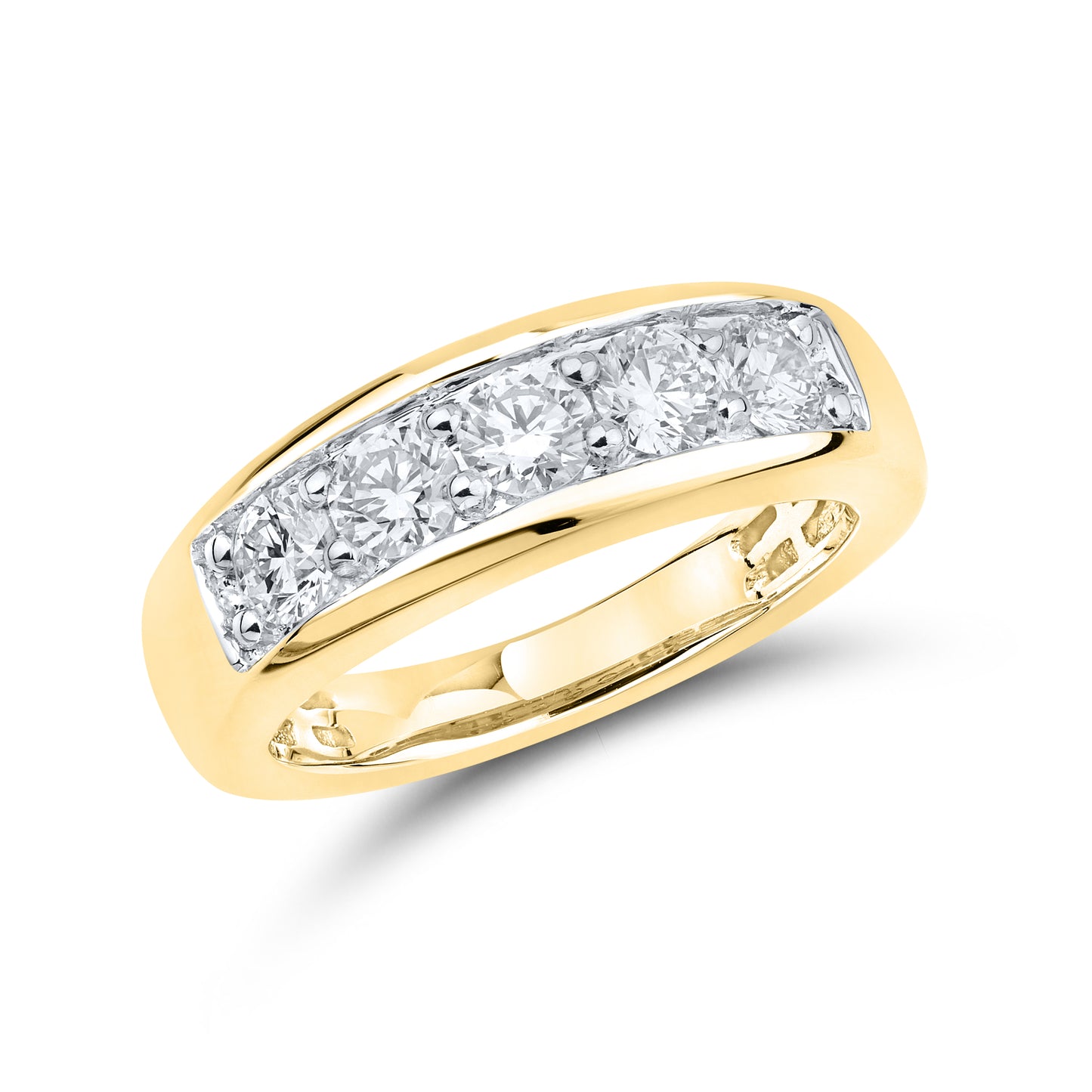 14kt Yellow Gold 1.53 CTW Lab Diamond Mens Band