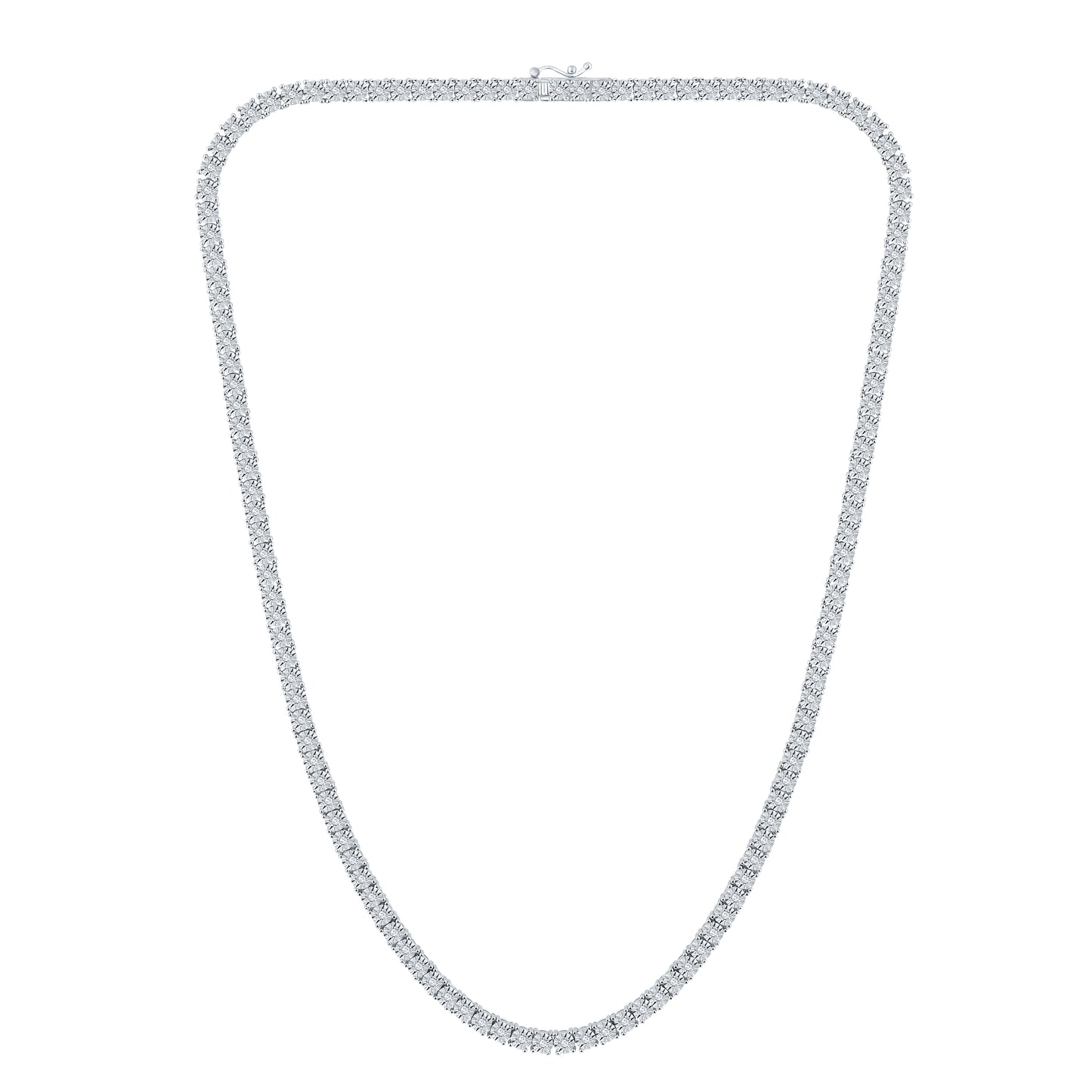 10kt white gold 1.33ctw Diamond tennis necklace