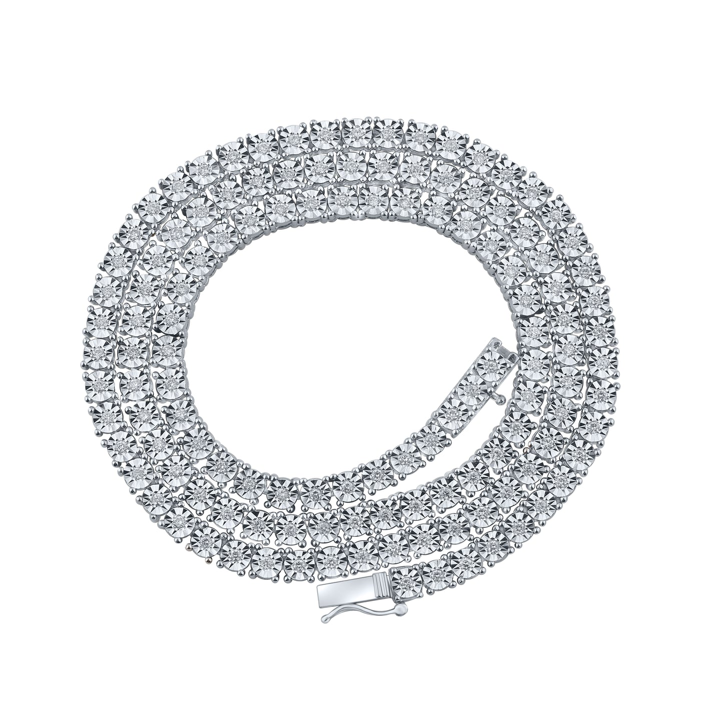 10kt white gold 1.33ctw Diamond tennis necklace