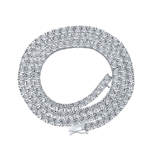 10kt white gold 1.33ctw Diamond tennis necklace