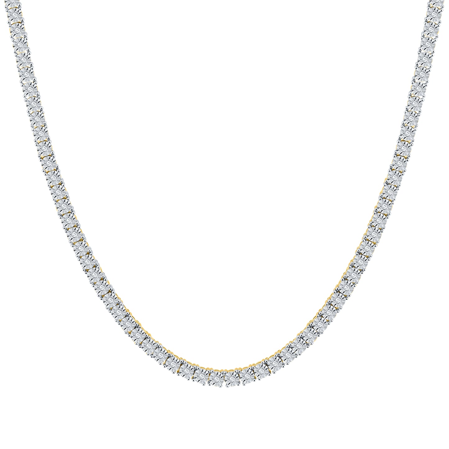 10kt yellow gold 1.30ctw Diamond Tennis Chain