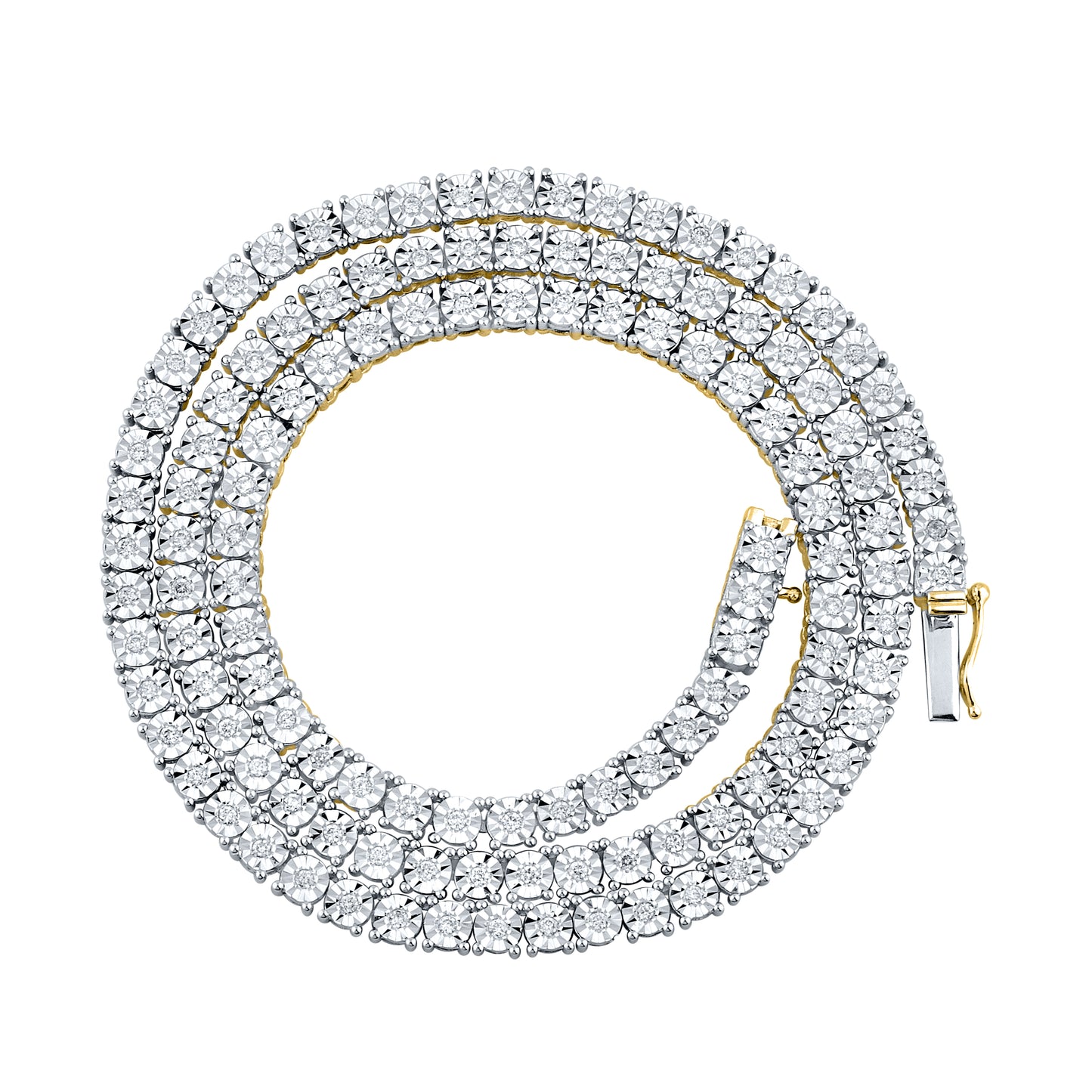10kt yellow gold 1.30ctw Diamond Tennis Chain