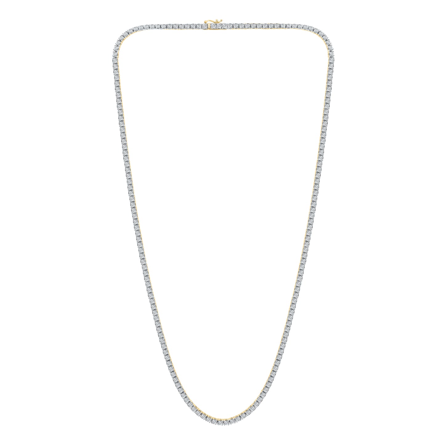 10kt yellow gold 1.34ctw Diamond Tennis necklace