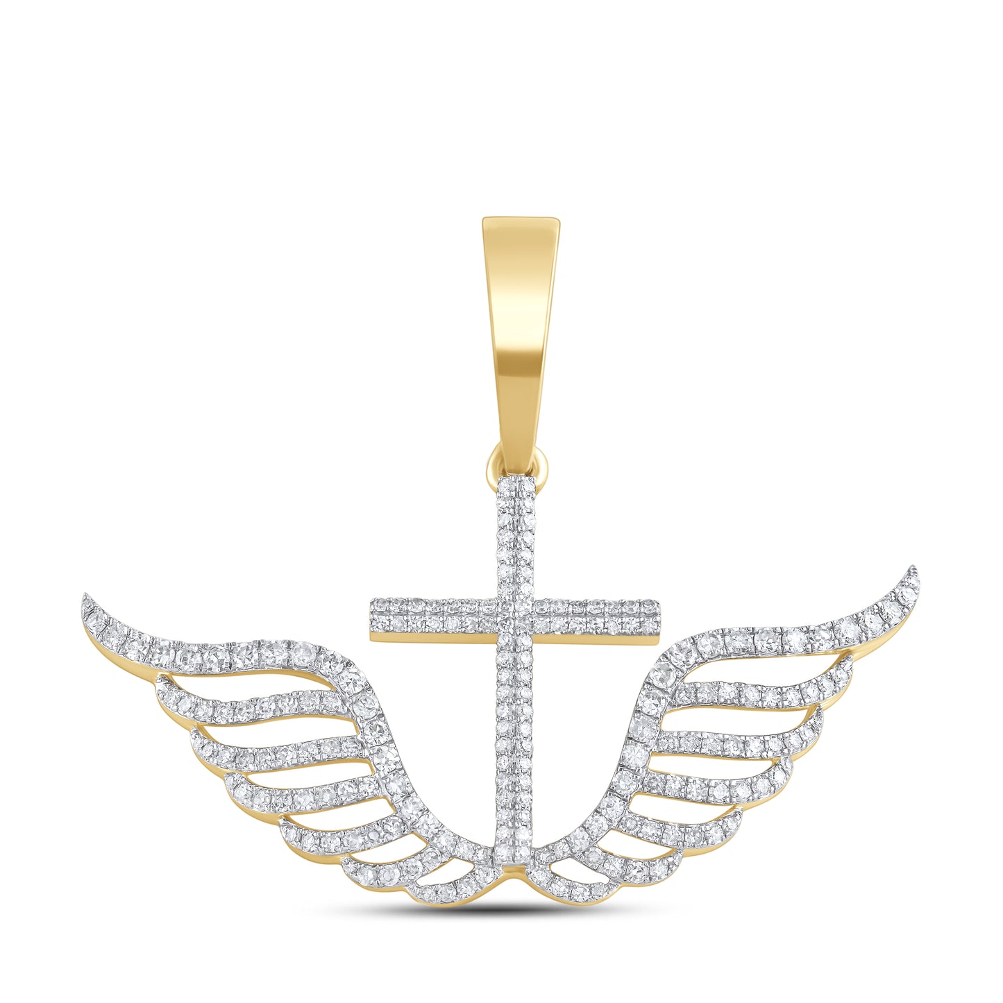 10kt Yellow Gold 1.23 CTW Cross Diamond Charm