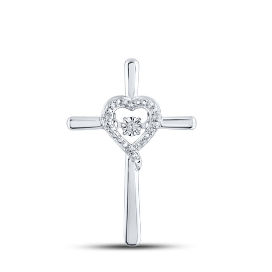 14KT WHITE GOLD 0.02 CTW DIAMOND PENDANT