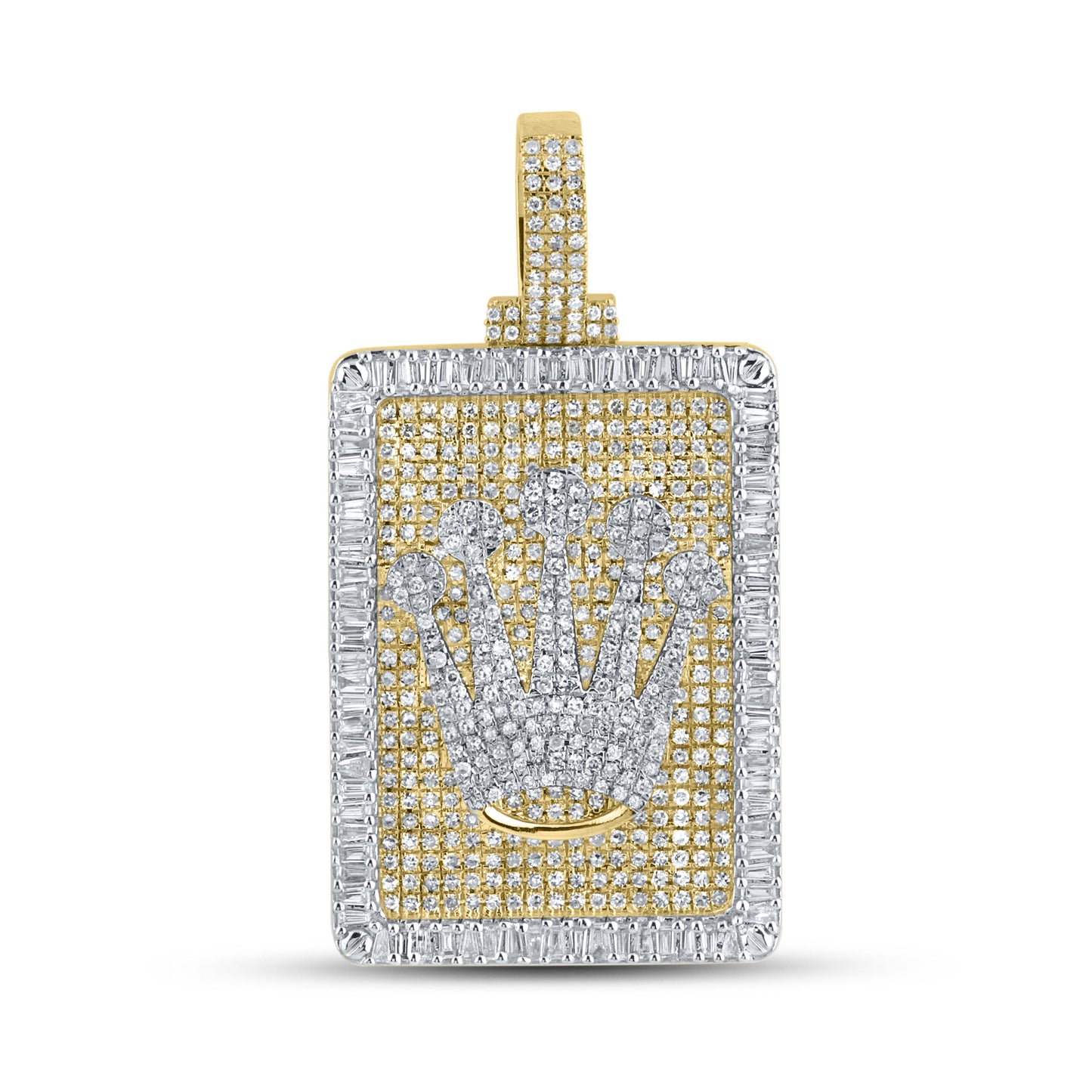10kt Yellow Gold 1.85 CTW Diamond Crown Charm