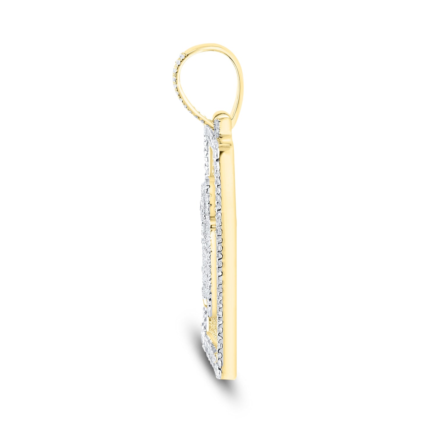 10kt Yellow Gold 1.85 CTW Diamond Crown Charm