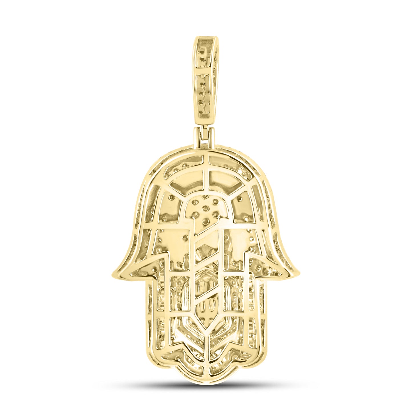 10kt yellow gold 2.82ctw Diamond Hamsa Charm