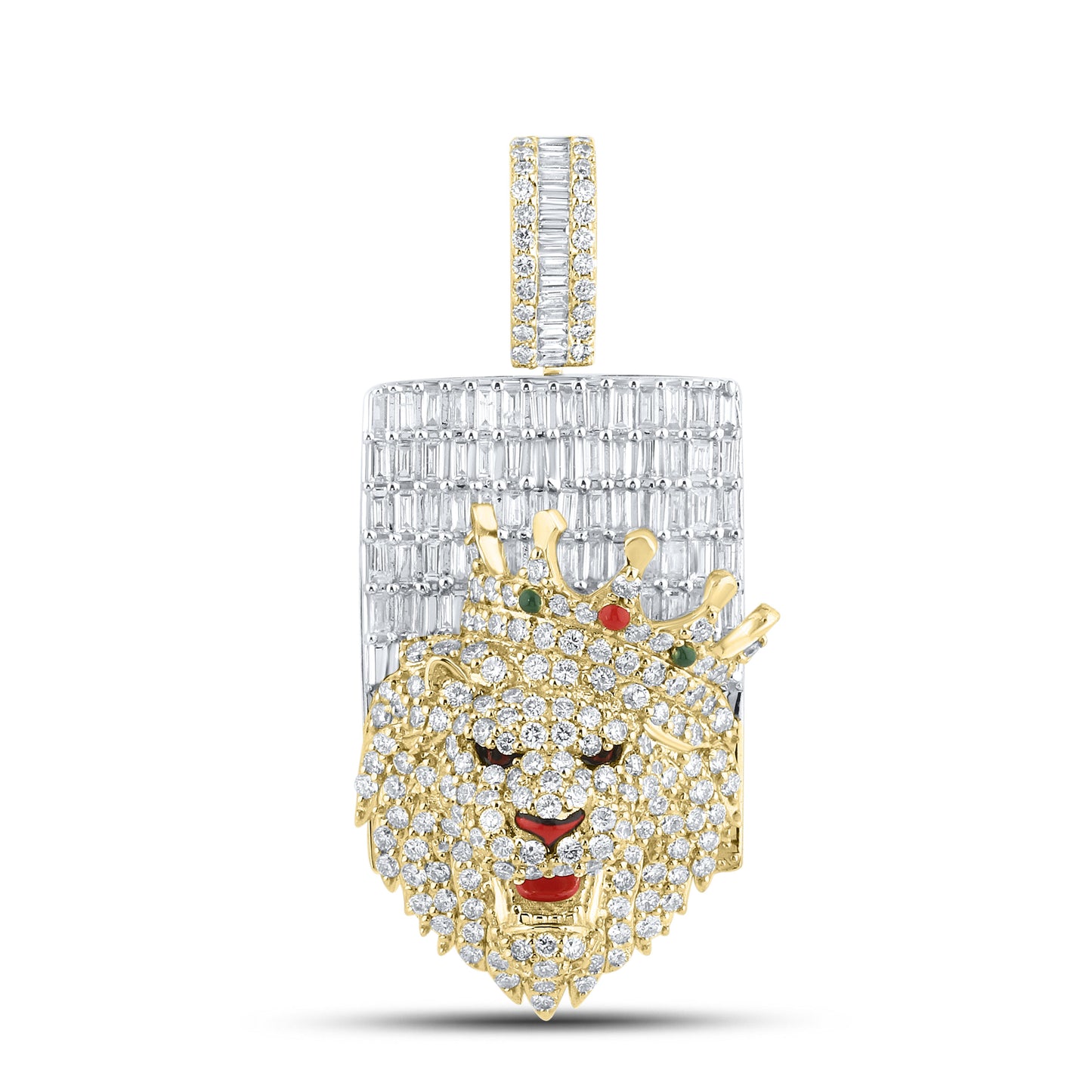 10kt Yellow Gold 3.74 CTW Diamond Lion Charm