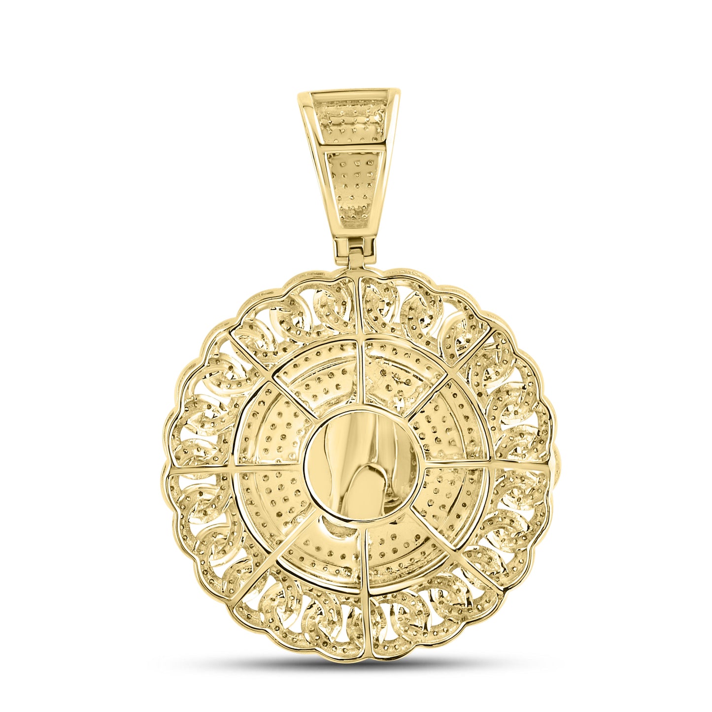 10k yellow gold 1.19 CTW Prayer Diamond Charm