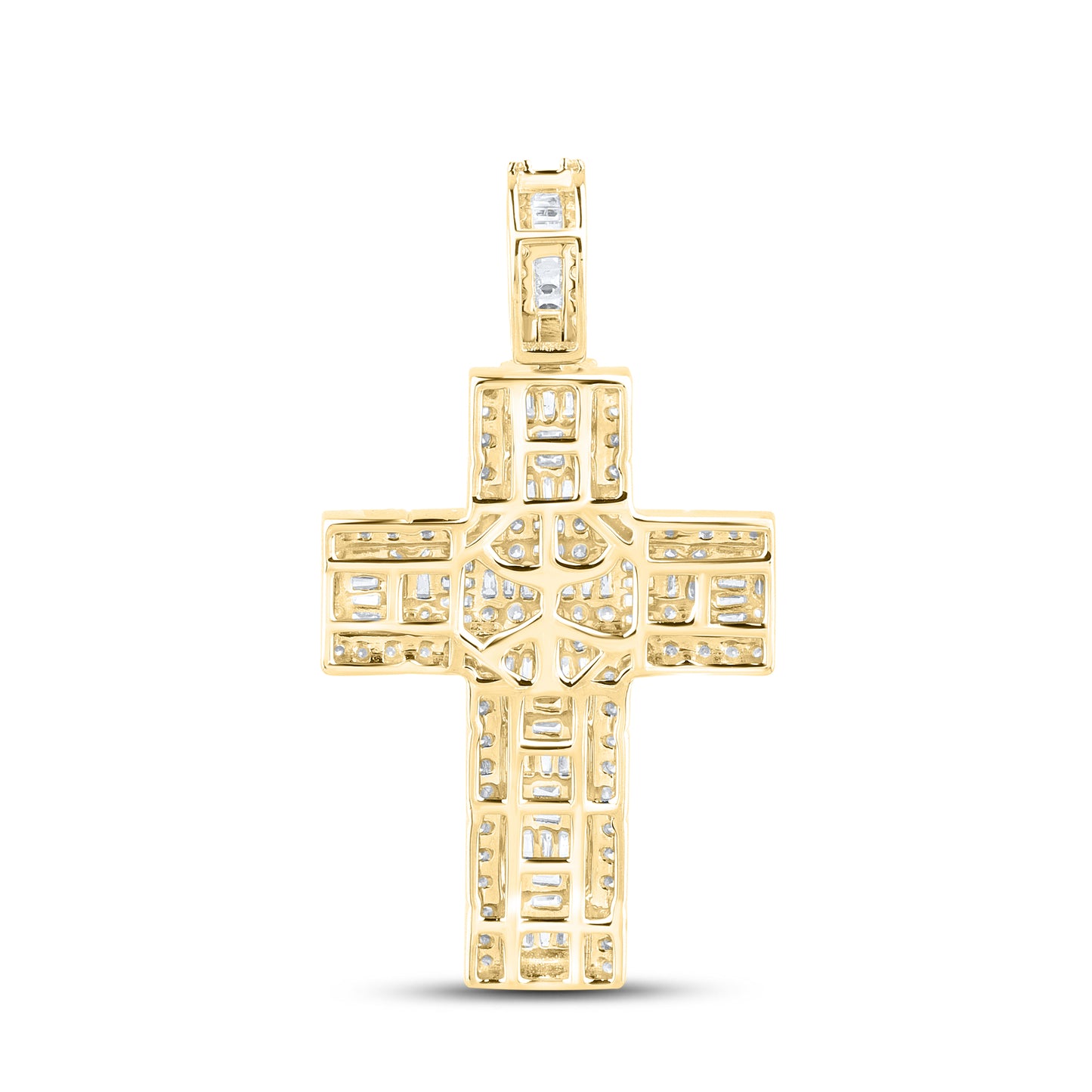 10kt Yellow Gold 1.50 CTW Diamond Cross Charm