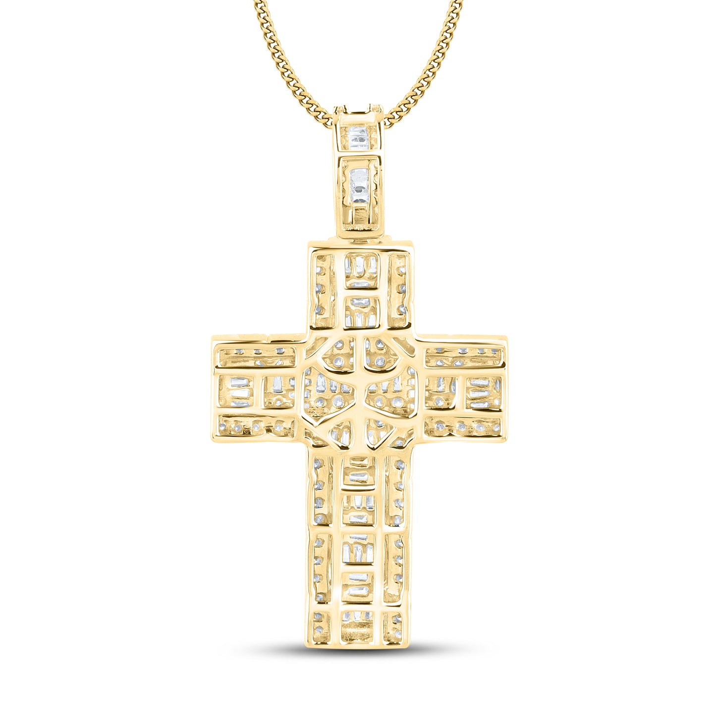 10kt Yellow Gold 1.50 CTW Diamond Cross Charm