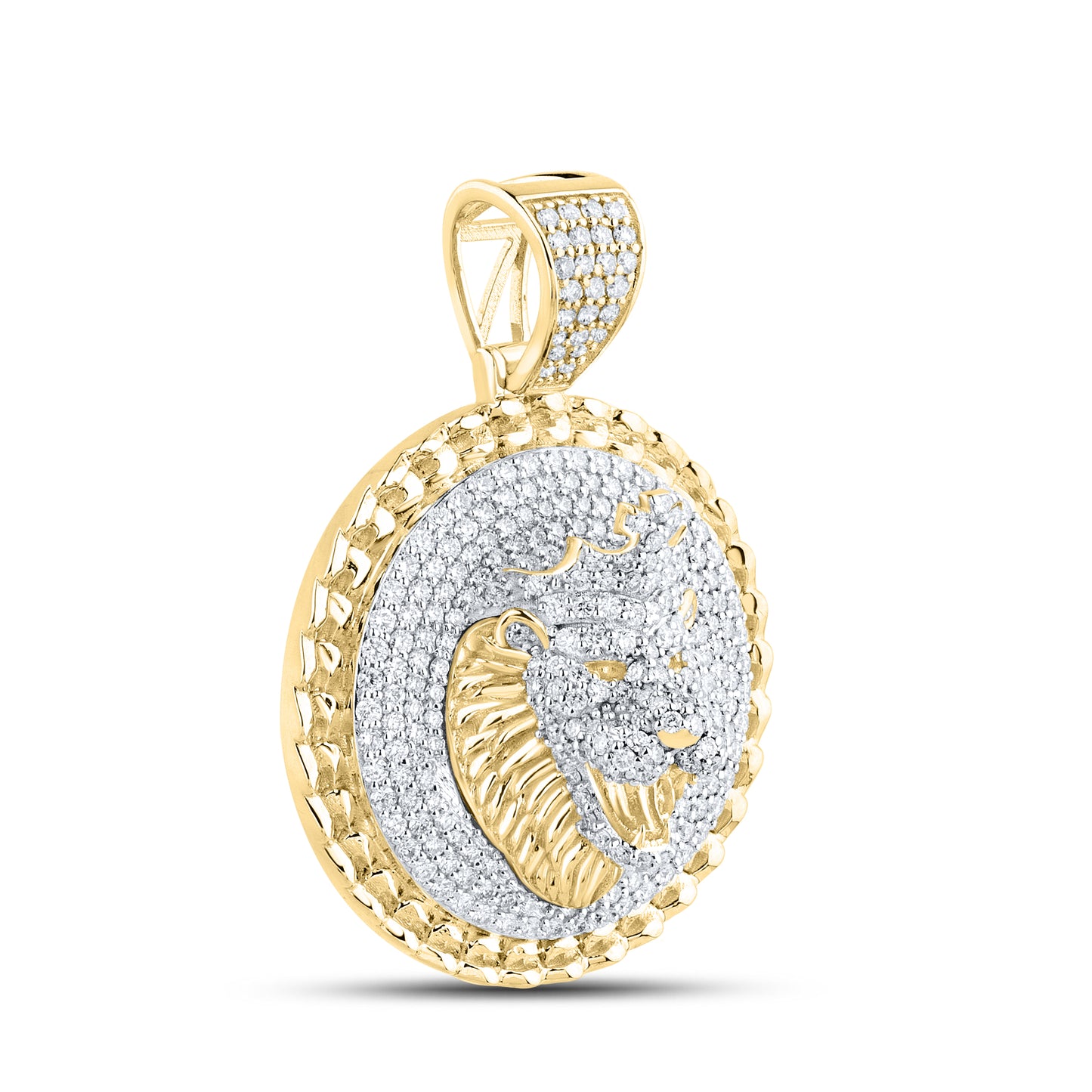 10kt Yellow Gold 1.7 CTW Diamond Lion Charm
