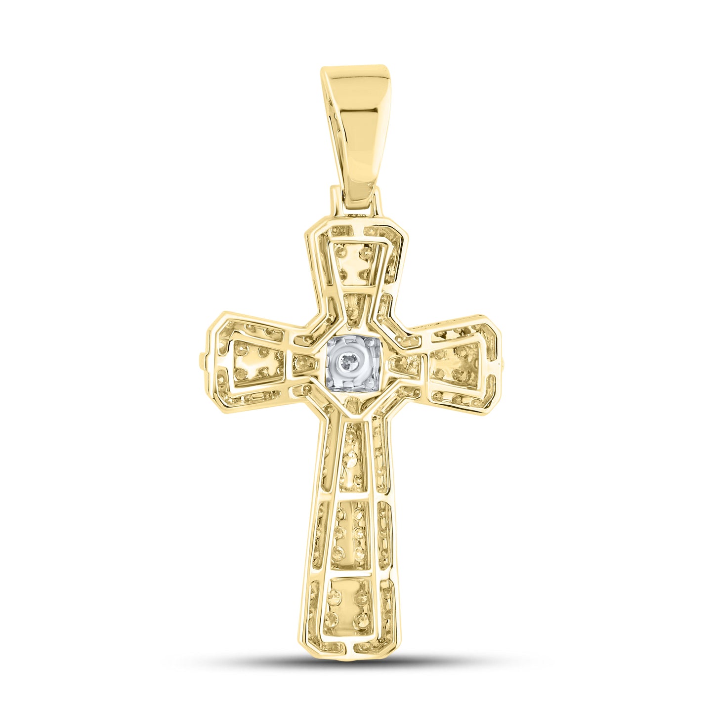 10kt Yellow Gold 1.80 CTW Diamond Cross Charm